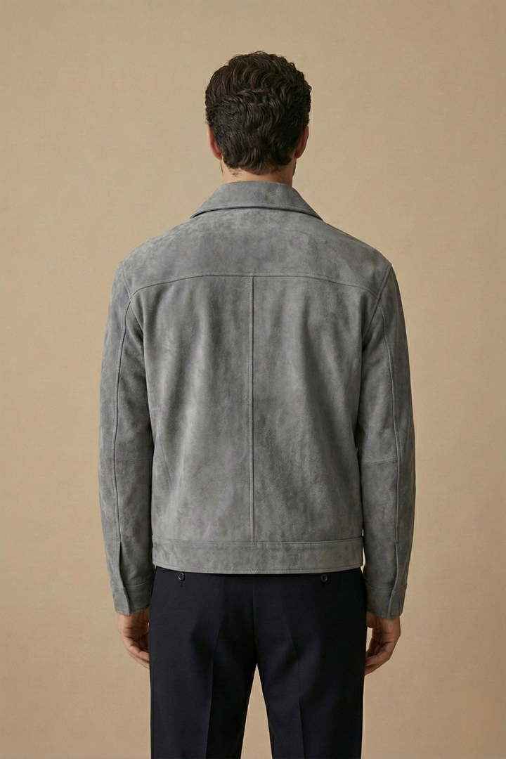 Avslappnad Herrjacka | Dragkedja och Utility Pocket Design för Vardagsbruk 2