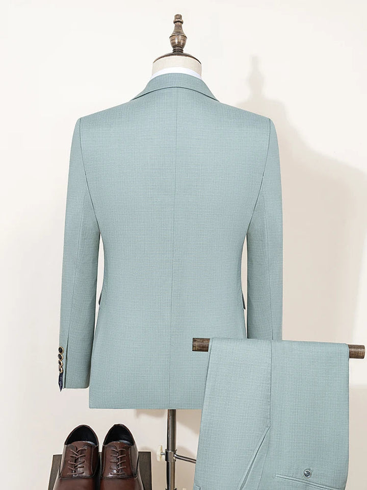 Elegant Grön Kostym Herr | Tredelad Slim Fit Design för Formella Evenemang 1
