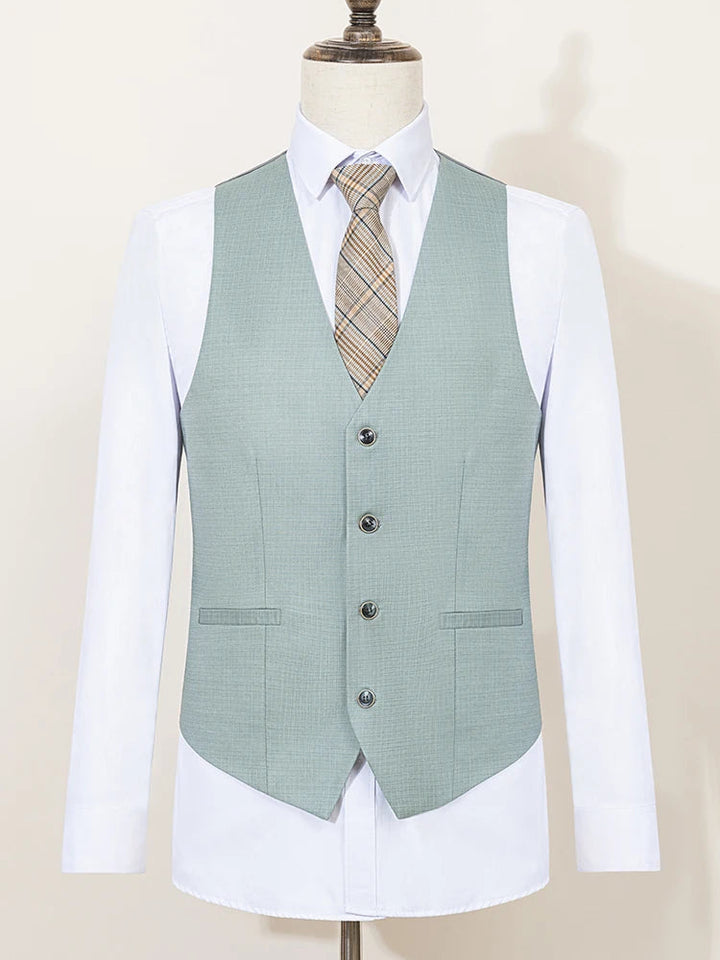 Elegant Grön Kostym Herr | Tredelad Slim Fit Design för Formella Evenemang 2