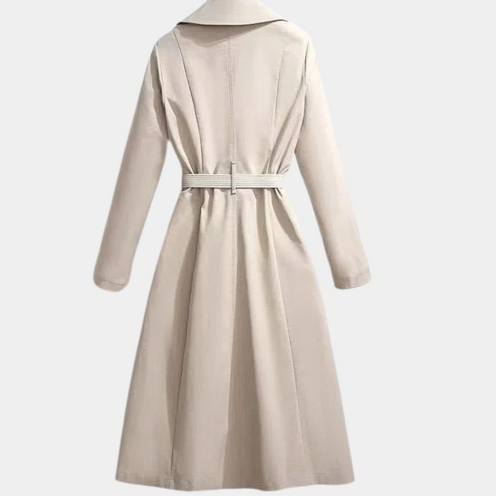 Elegant Trenchcoat Dam | Lätt Design med Bälte &amp; Dekorativa Fickor för Mångsidig Stil 1