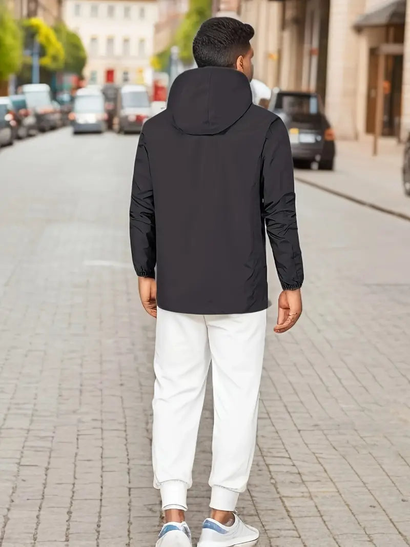 Elegant Vindjacka för Män | Lättviktsdesign med Vattentätt Yttre för Komfort 6