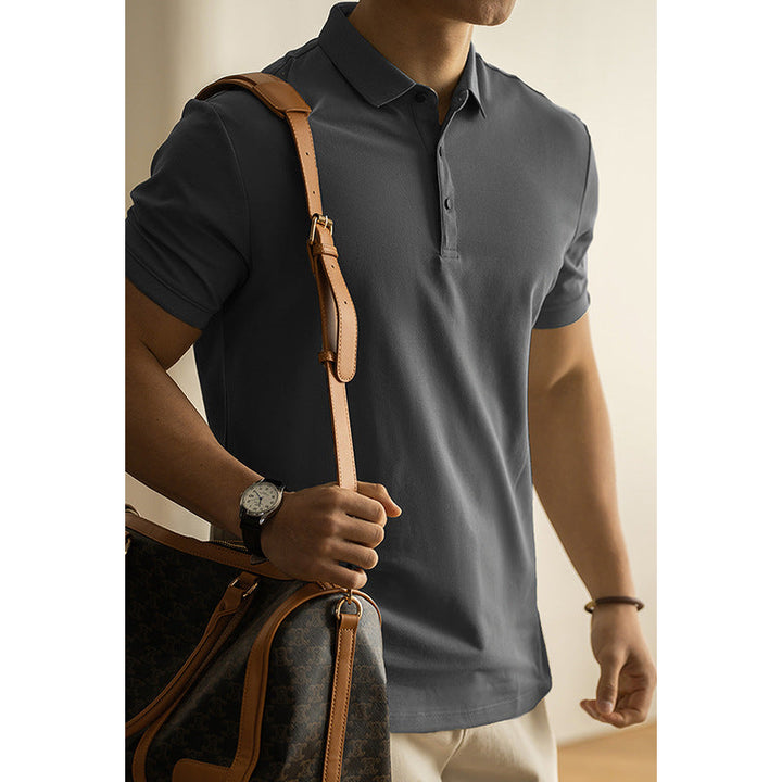 Ethan | Elegant Kortärmad Polo Skjorta i Bomullsblandning 6