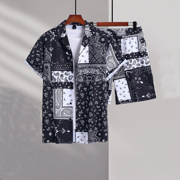 Ethan | Lätt Kortärmad Kofta och Shorts Set 0
