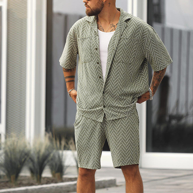 Ethan | Lättvikts Kortärmad Skjorta och Shorts Set 0