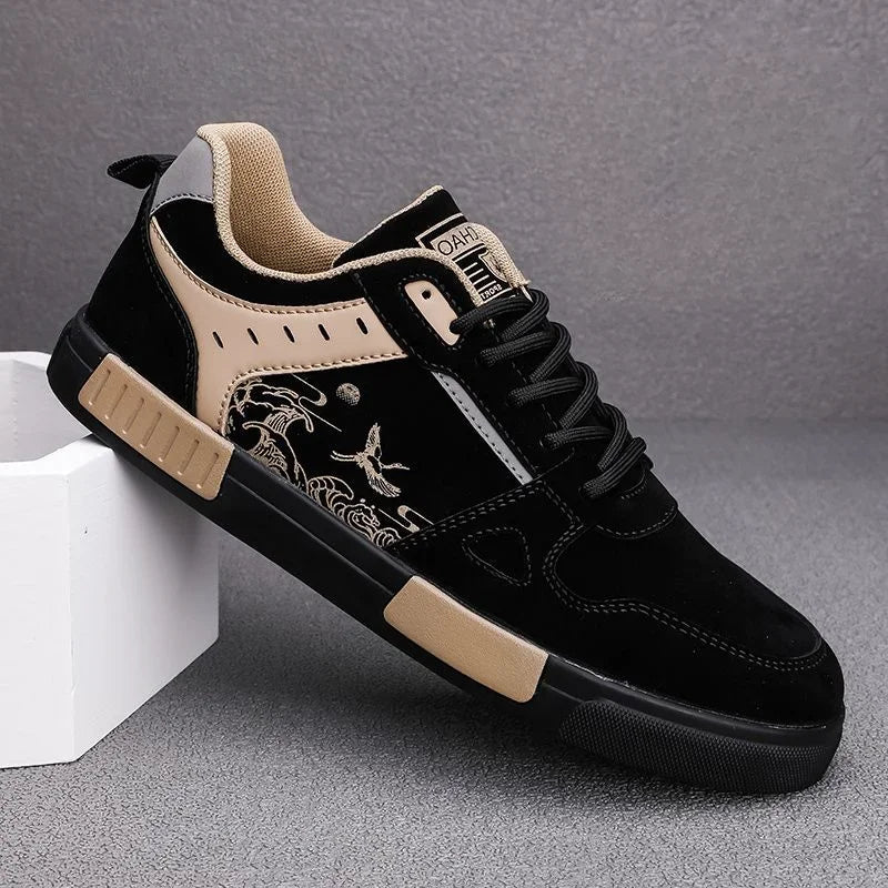Ethan | Trendiga Sneakers Herr med Våg- och Fågelsgrafik lissendra.com
