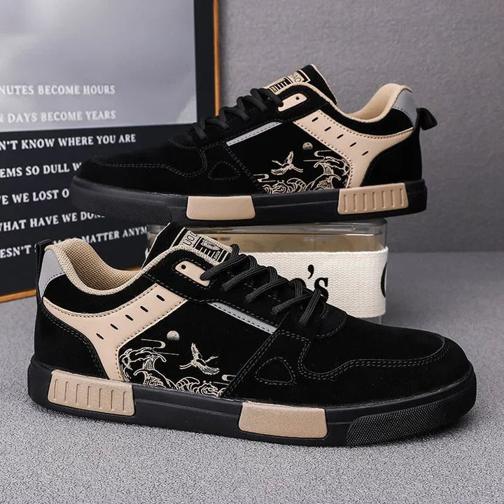 Ethan | Trendiga Sneakers Herr med Våg- och Fågelsgrafik lissendra.com