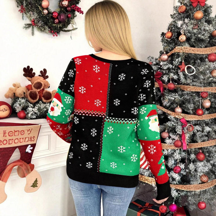 Festlig Jultröja | Ful Jultröja med Snögubbar och Färgglad Design | Mysig och Komfortabel för Julfirande 1