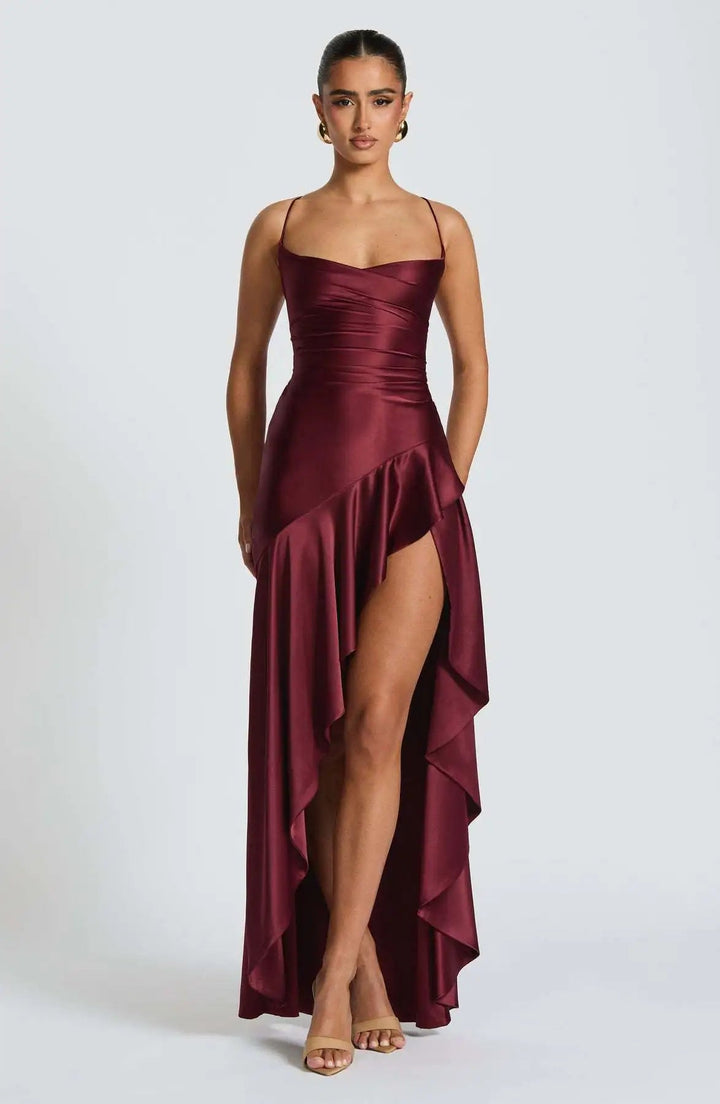 Freja | Elegant Asymmetrisk Maxiklänning Dam 1