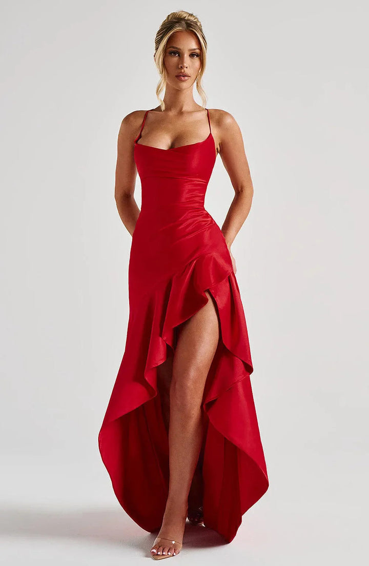 Freja | Elegant Asymmetrisk Maxiklänning Dam 10