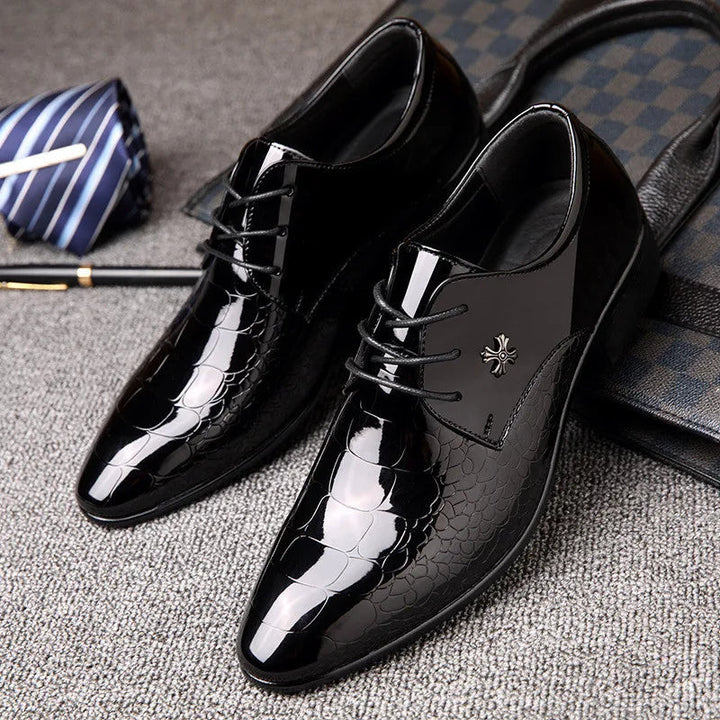 Klassiska Oxford Skor för Män med Texturerad Läderfinish | Eleganta Klänningskor för Formella Tillfällen 3