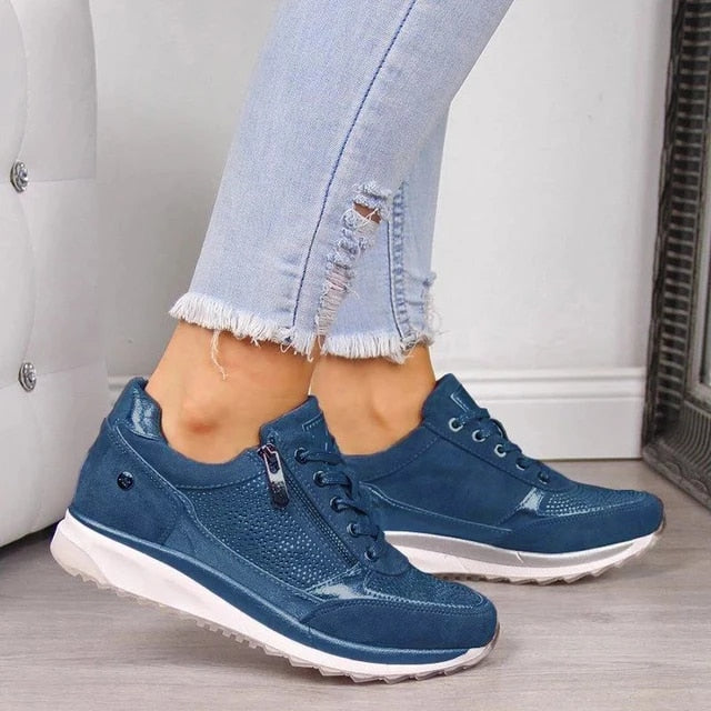 Komfort Sneakers | Ortopediska Sneakers med Blixtlås &amp; Andningsbart Material | Optimal Stöd för Ditt Dagliga Liv 0