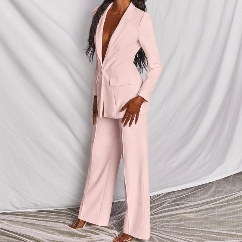 Mason | Elegant Skräddarsydd Blazer Set med Rakbenade Byxor 2