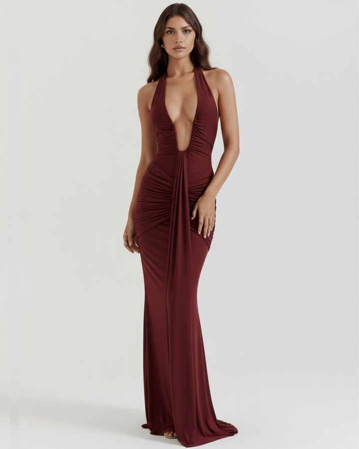 Mia | Dramatic Elegant Maxi Dress 0