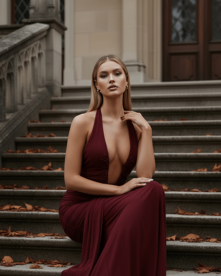 Mia | Dramatic Elegant Maxi Dress 7