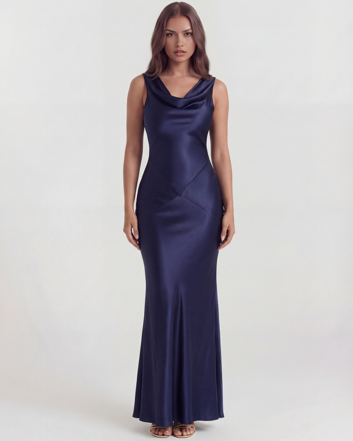 Mia | Elegant Draperad Maxiklänning 1