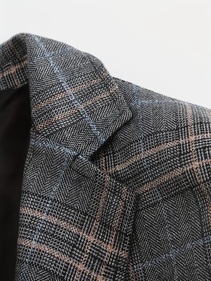 Rutig Kavaj Jacka för Män med Skräddarsydd Passform | Elegant Design för Affär och Vardag 7