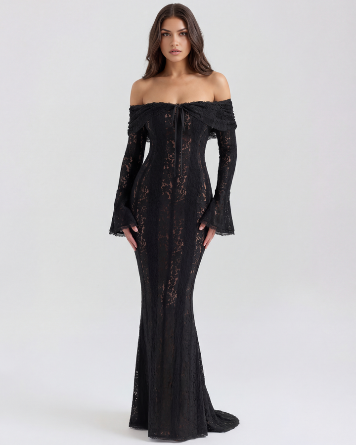 Sophie | Elegant Off-Shoulder Maxiklänning 0