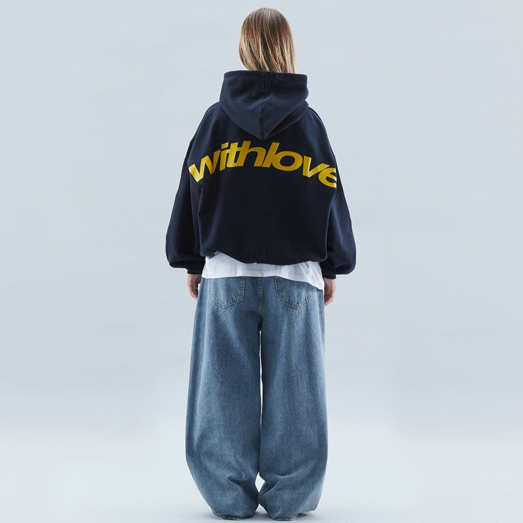 Streetwear Hoodie | Oversized Design med 'With Love'-Tryck | Bekväm Casual Stil för Vardag och Avkoppling 0