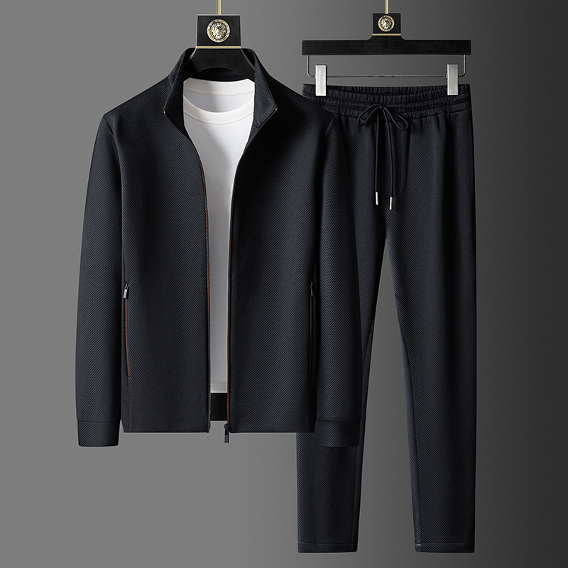 Träningsoverallset | Elegant Jacka med Dragkedja & Taperade Joggingbyxor | Komfortabel Design för Aktiv Livsstil 0